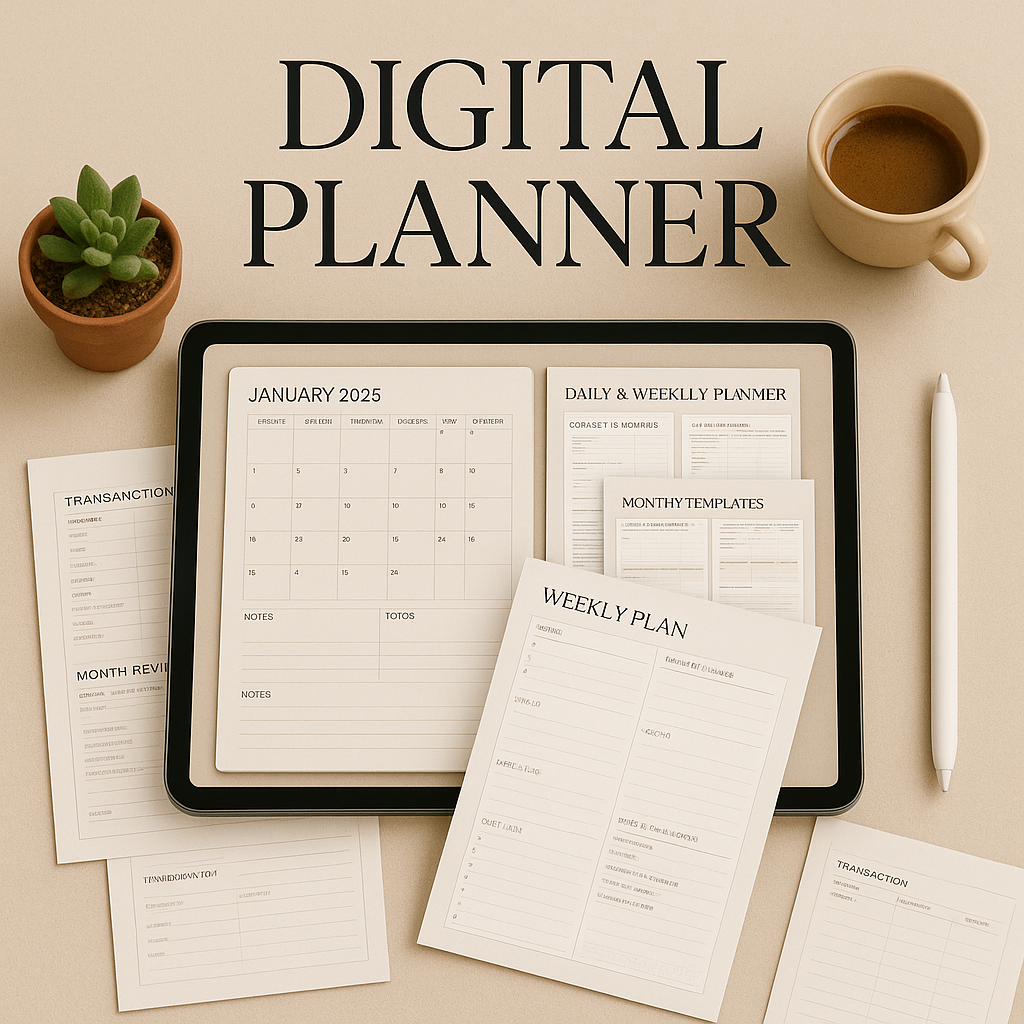 Daily & Zen Digital Planner 2025-26